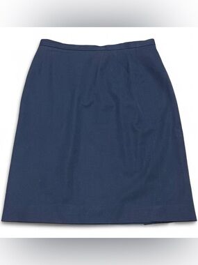 Vintage Austin Reed Women's Lined Wool Black Midi Skirt USA Minimalist Size 16